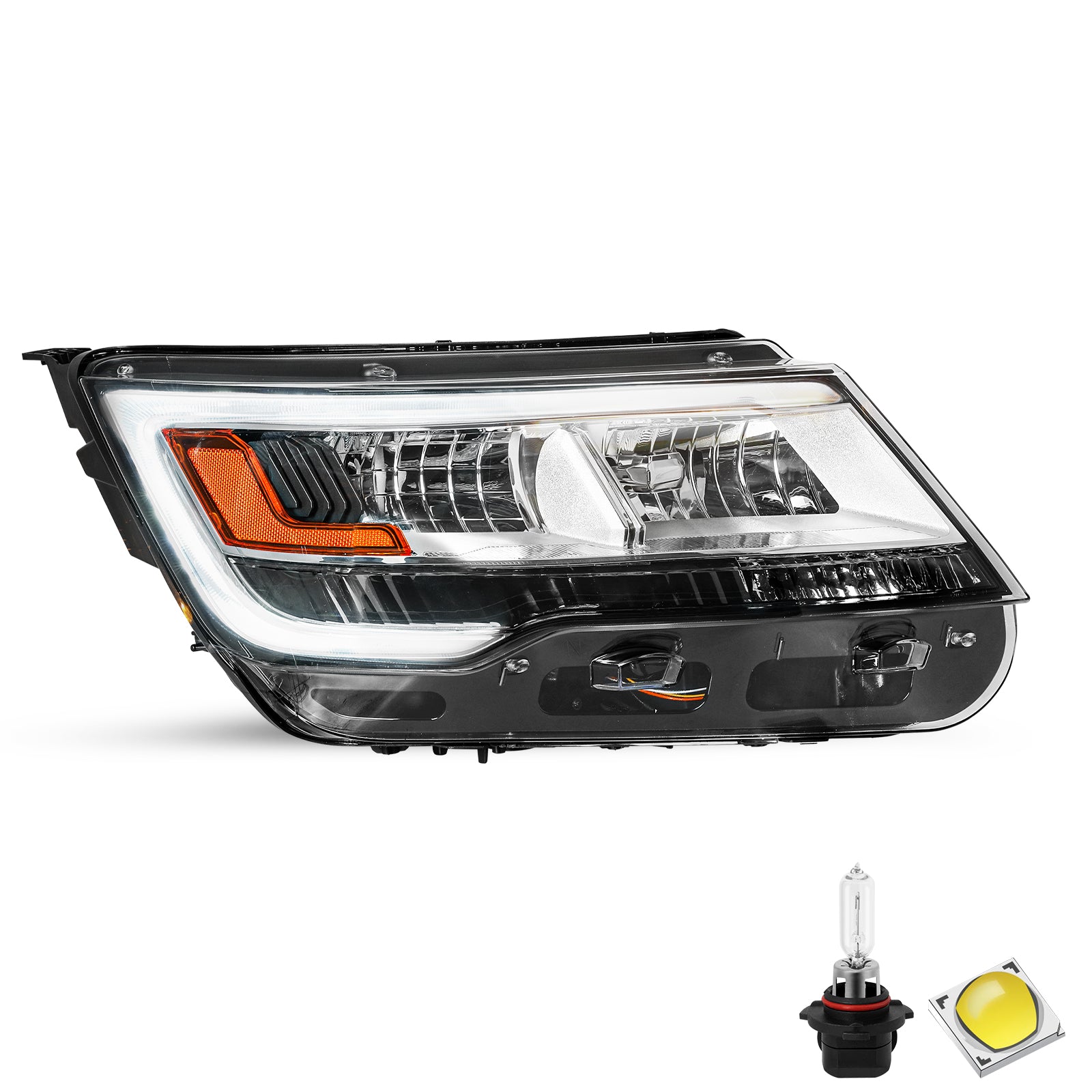 VehicleAid Headlights For 2016-2018 Ford Explorer With DRL