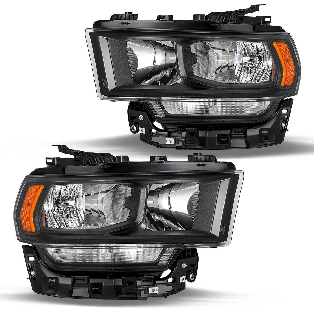 VehicleAid Headlights For 2019-2024 Dodge RAM 2500 3500 Halogen