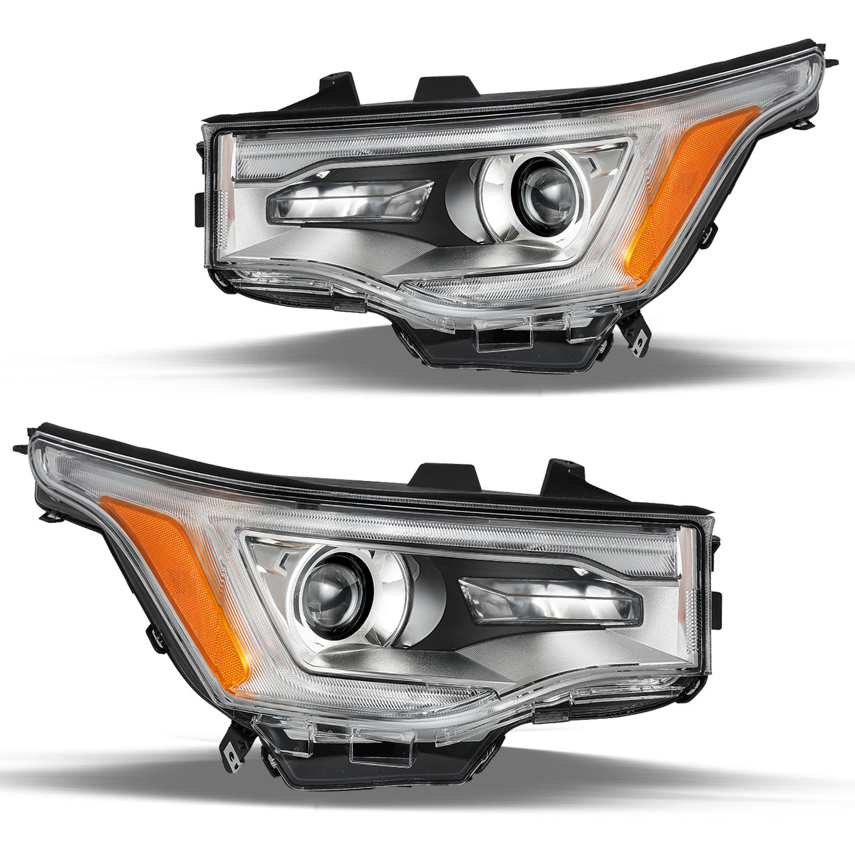 VehicleAid Headlights For 2017-2019 GMC Acadia Halogen w/LED DRL W/o ALL TERRAIN PKG