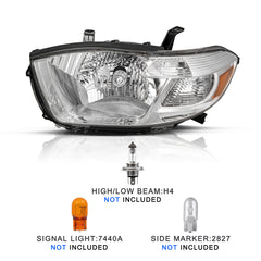 VehicleAid Headlights For 2008-2010 Toyota Highlander