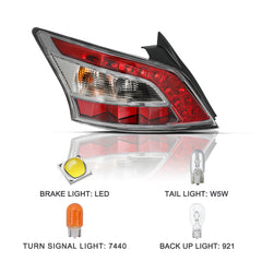VehicleAid Taillights For 2012-2014 Nissan Maxima