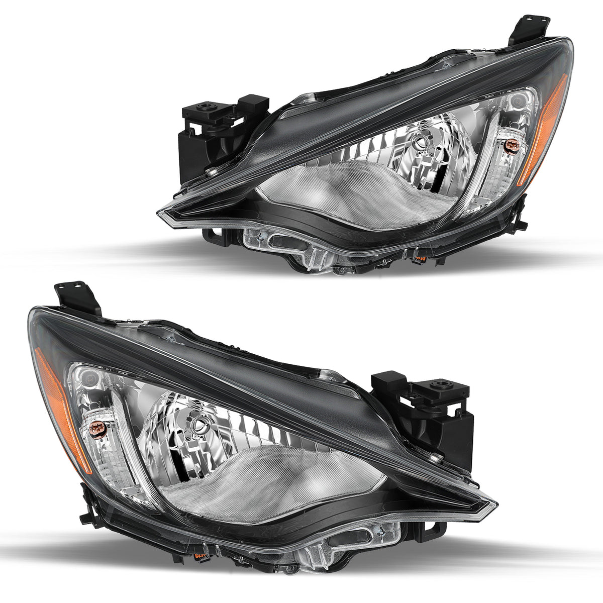 VehicleAid Headlights For 2016 Scion iA, 2017-2018 Toyota Yaris iA, 2019-2020 Yaris L/LE