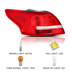 VehicleAid Taillights For 2015-2018 Ford Focus