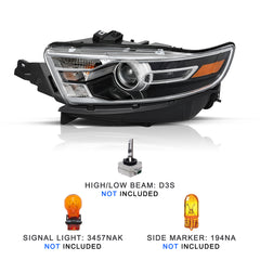VehicleAid HID/Xenon Headlights For 2013-2019 Ford Taurus