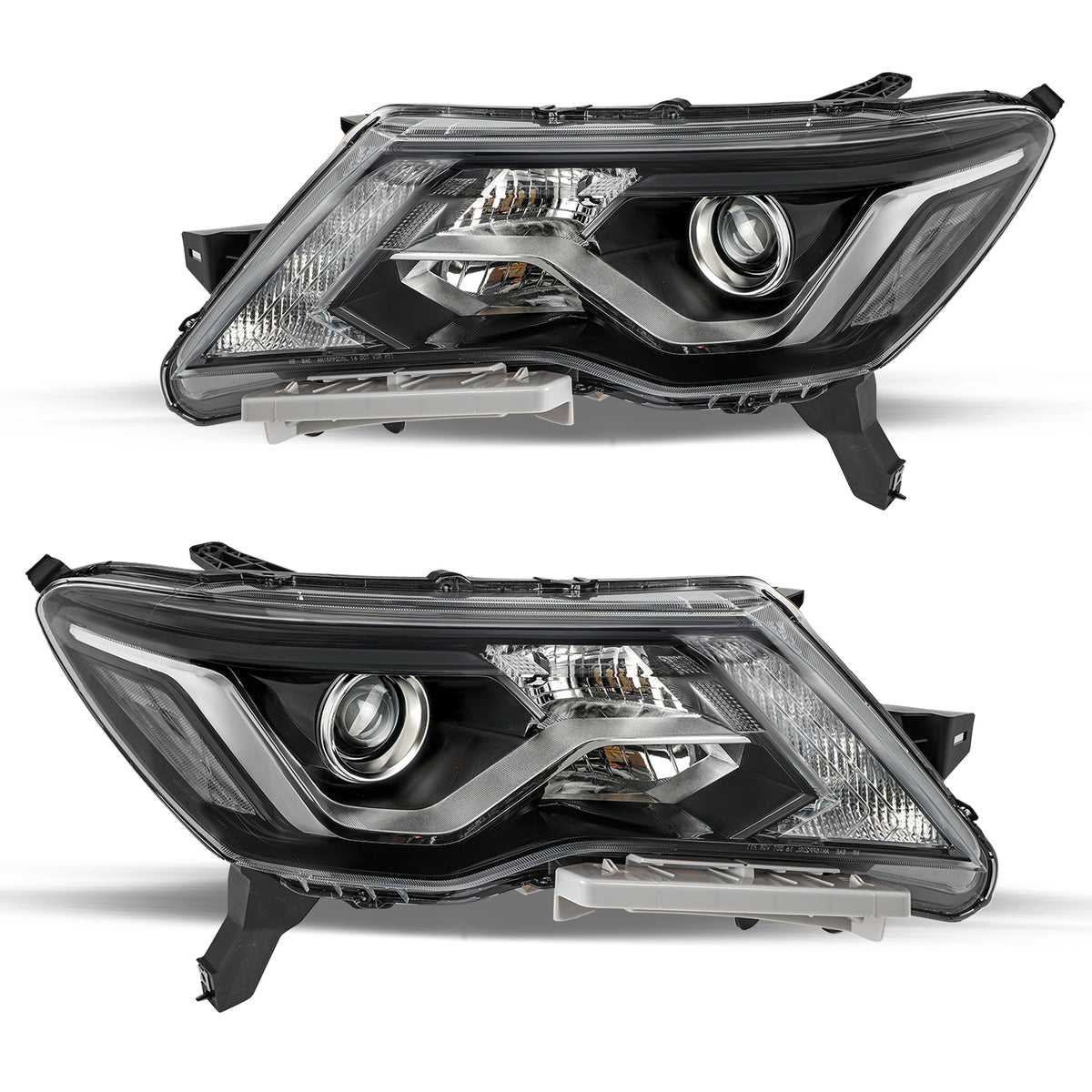 VehicleAid Headlights For 2017-2020 Nissan Pathfinder Halogen Projector w/LED DRL