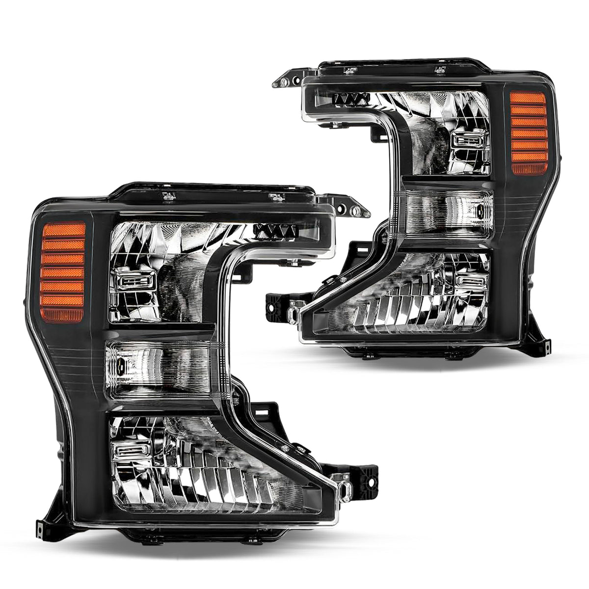 VehicleAid Headlights For 2020-2022 Ford F250 F350 Super Duty Halogen Models