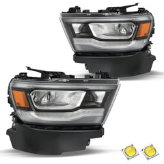 VehicleAid Full LED Headlights For 2019-2024 for Dodge RAM 1500 Rebel/Laramie