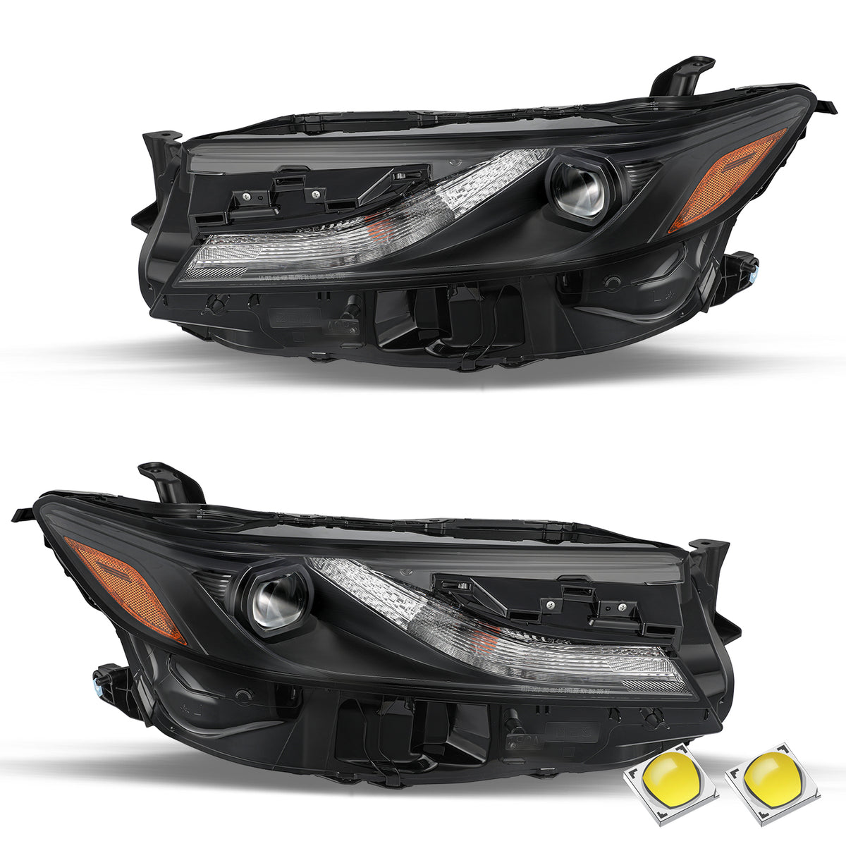 VehicleAid Full LED Headlights For 2024-2025 Toyota Camry SE LE