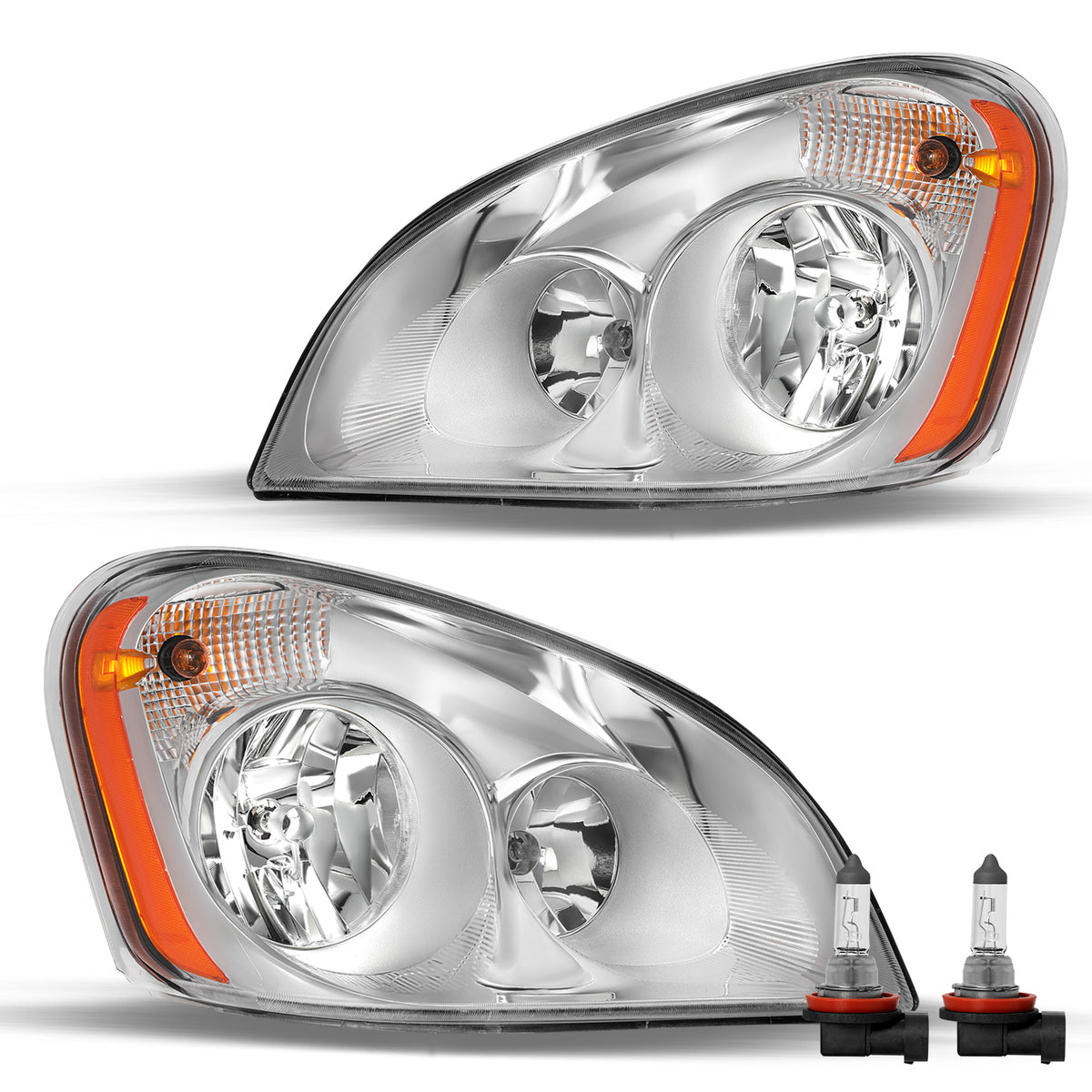 VehicleAid Headlights For 2008-2017 Freightliner Cascadia Halogen