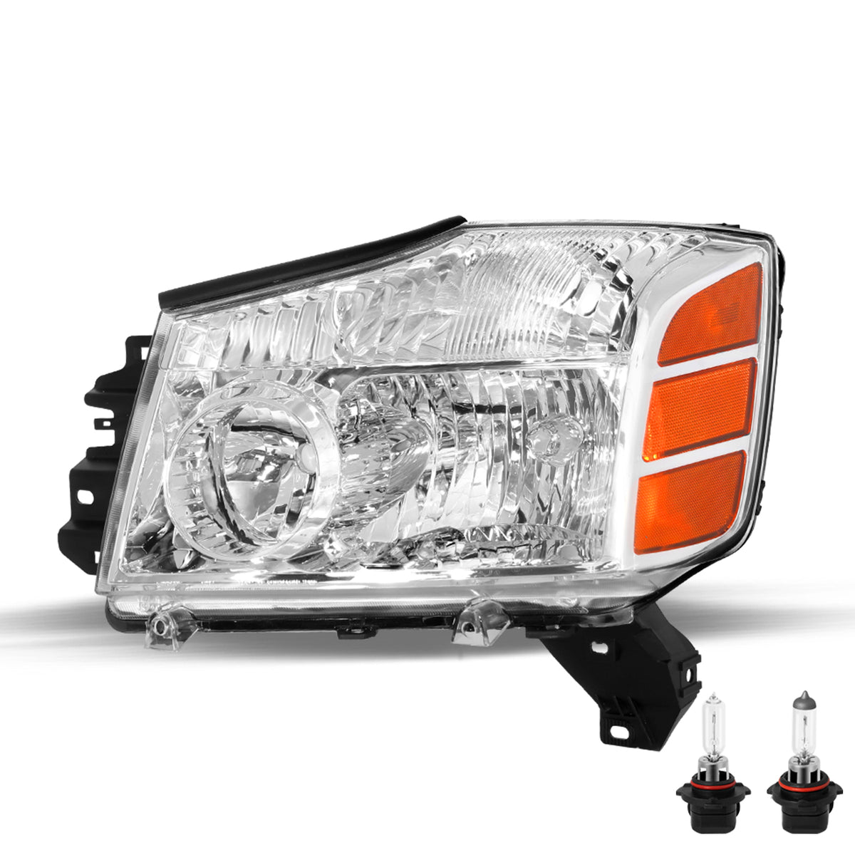VehicleAid Headlights For 2004-2015 Nissan Titan/2005-2007 Nissan Armada