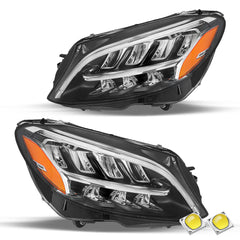 VehicleAid Full LED Headlights For 2019-2021 Mercedes-Benz C-Class W205 C300 C43 AMG Non-AFS