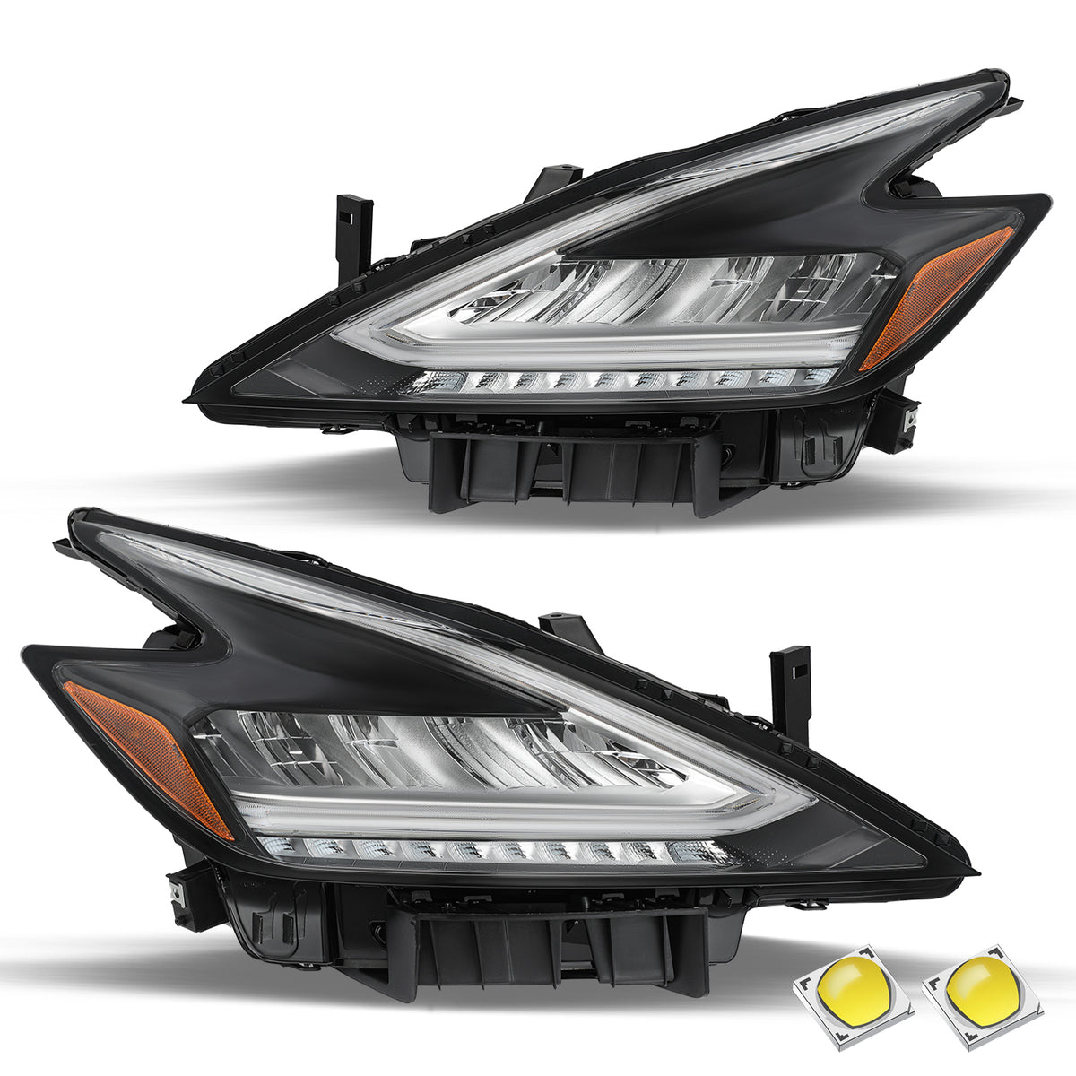 VehicleAid Full LED Headlights For 2019-2021 Nissan Murano