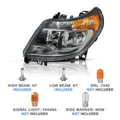 VehicleAid Headlights For 2014-2022 Dodge Ram ProMaster 1500 2500 3500 w/DRL 6 Pin
