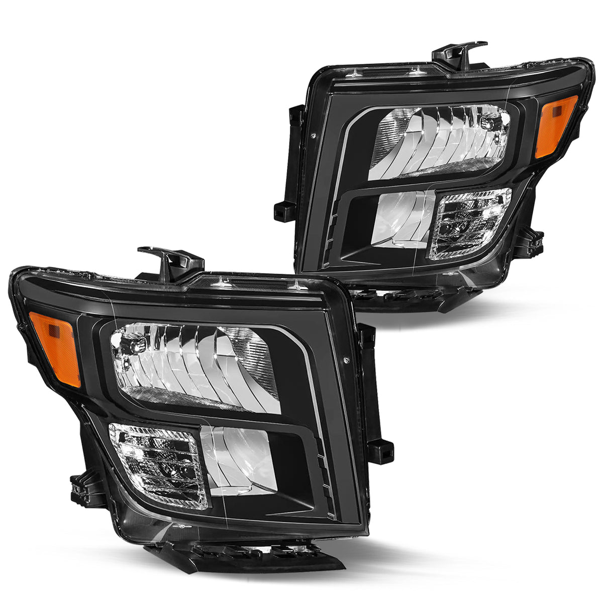 VehicleAid Halogen Headlights For 2016-2024 Nissan Titan XD/2017-2024 Nissan Titan