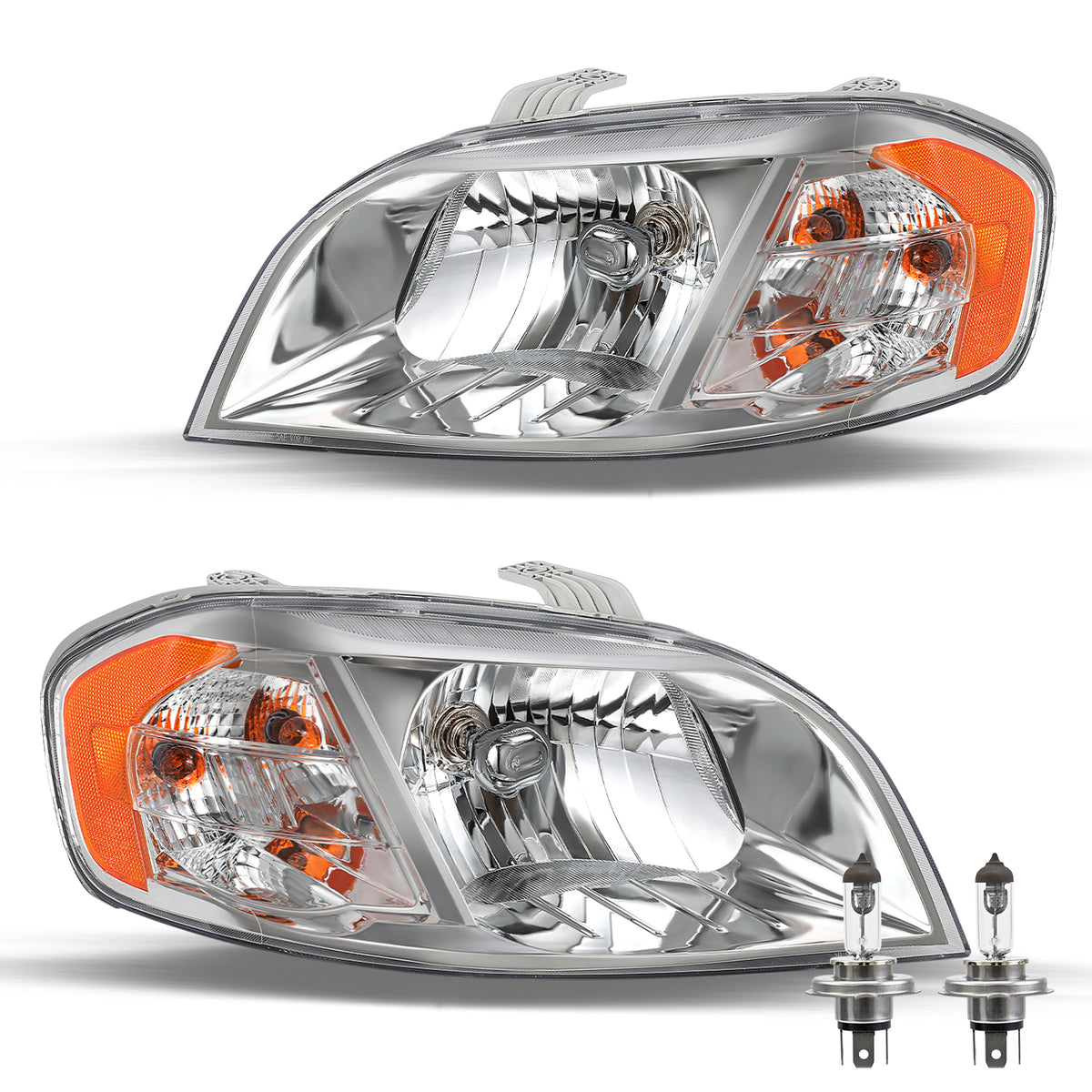 VehicleAid Halogen Headlights For 2007-2011 Chevy Aveo/2007-2009 Pontiac Wave/2009 Pontiac G3