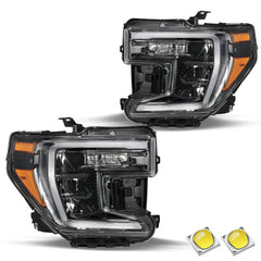 VehicleAid LED Headlights For 2019-2021 GMC Sierra 1500 Halogen Turn Signal Model