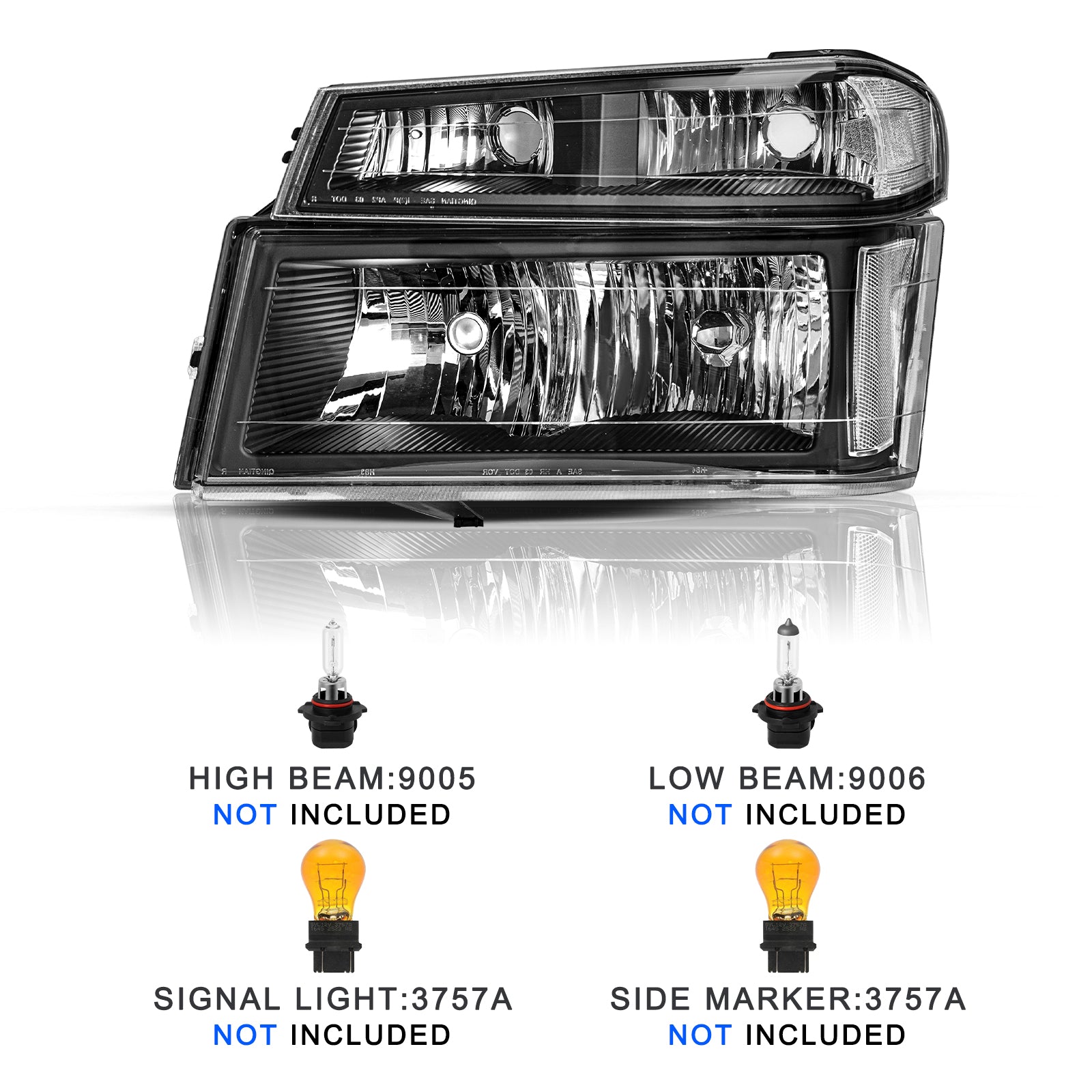 VehicleAid Headlights For 2006 Isuzu i-280 / i-350