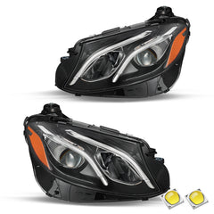 VehicleAid Headlights For 2017-2020 Mercedes-Benz E-Class W213 E300 E350 E400 E450 E43 E53 AMG