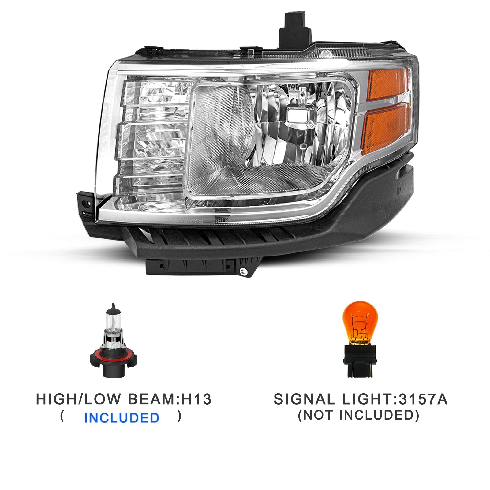 VehicleAid Headlights For 2009-2012 Ford Flex