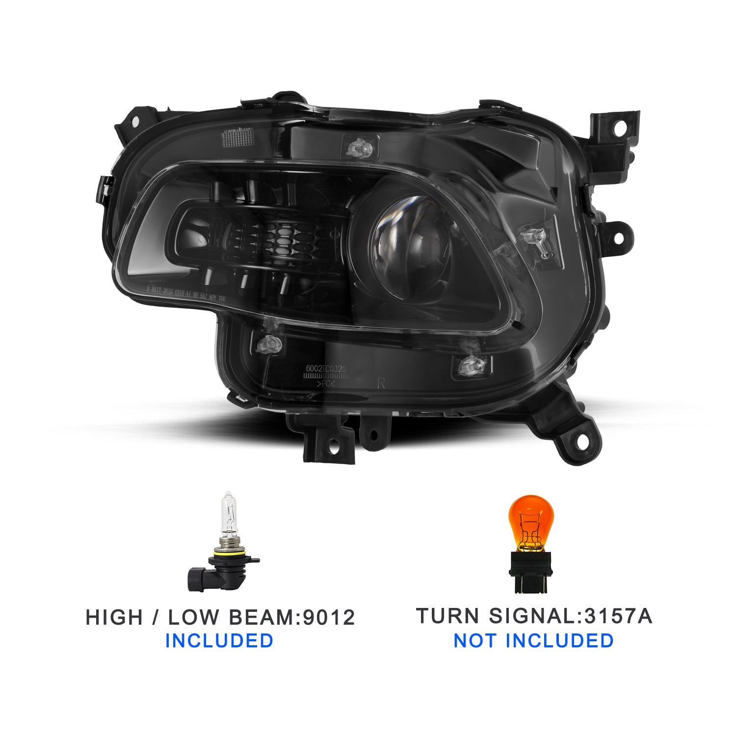VehicleAid Headlights For 2014-2018 Jeep Cherokee