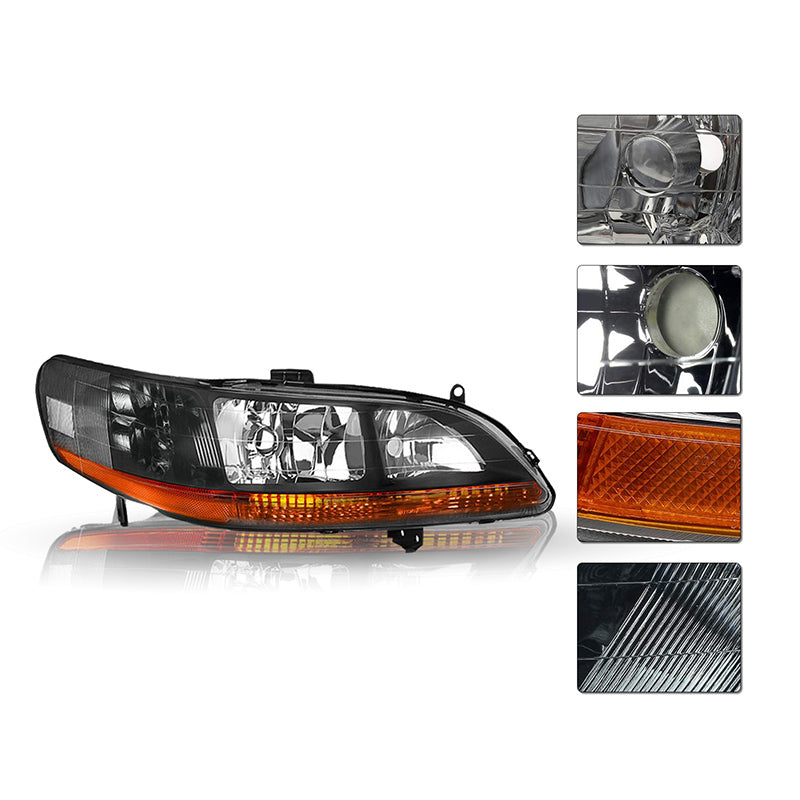 VehicleAid Headlights For 1998-2002 Honda Accord