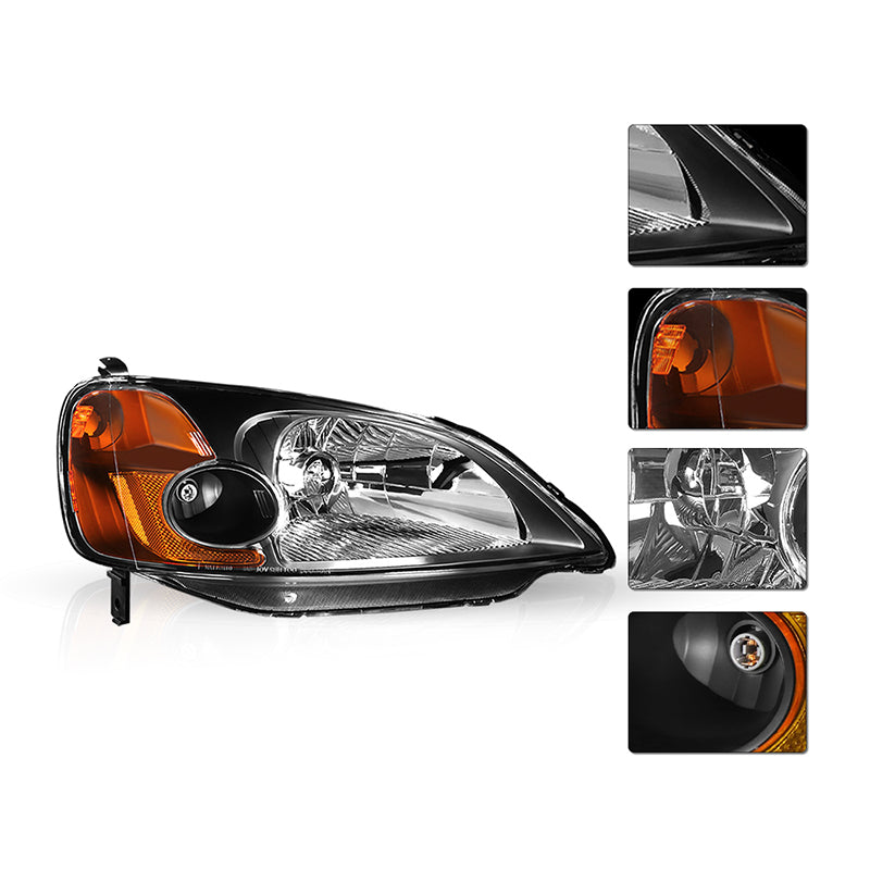 VehicleAid Headlights For 2001-2003 Honda Civic