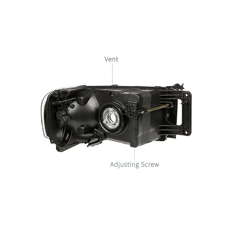 VehicleAid Headlights For 2002-2005 Dodge Ram 1500 Pickup