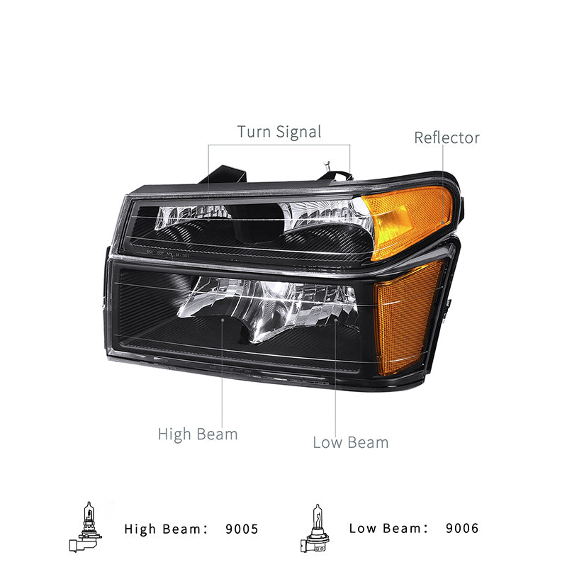 VehicleAid Headlights For 2006 Isuzu i-280 / i-350