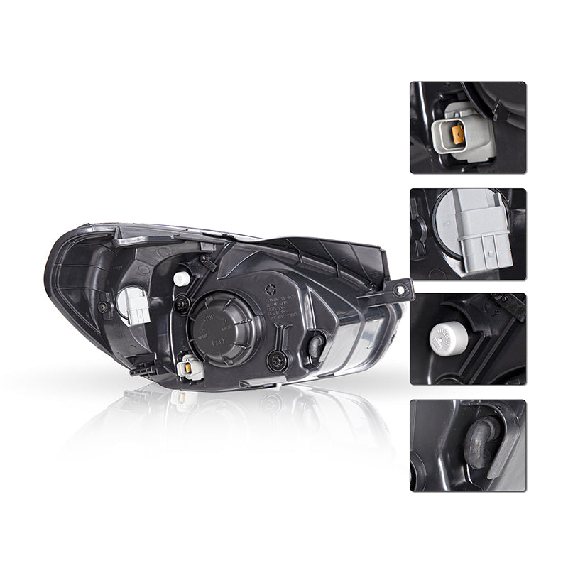 VehicleAid Headlights For 2007-2011 Hyundai Accent