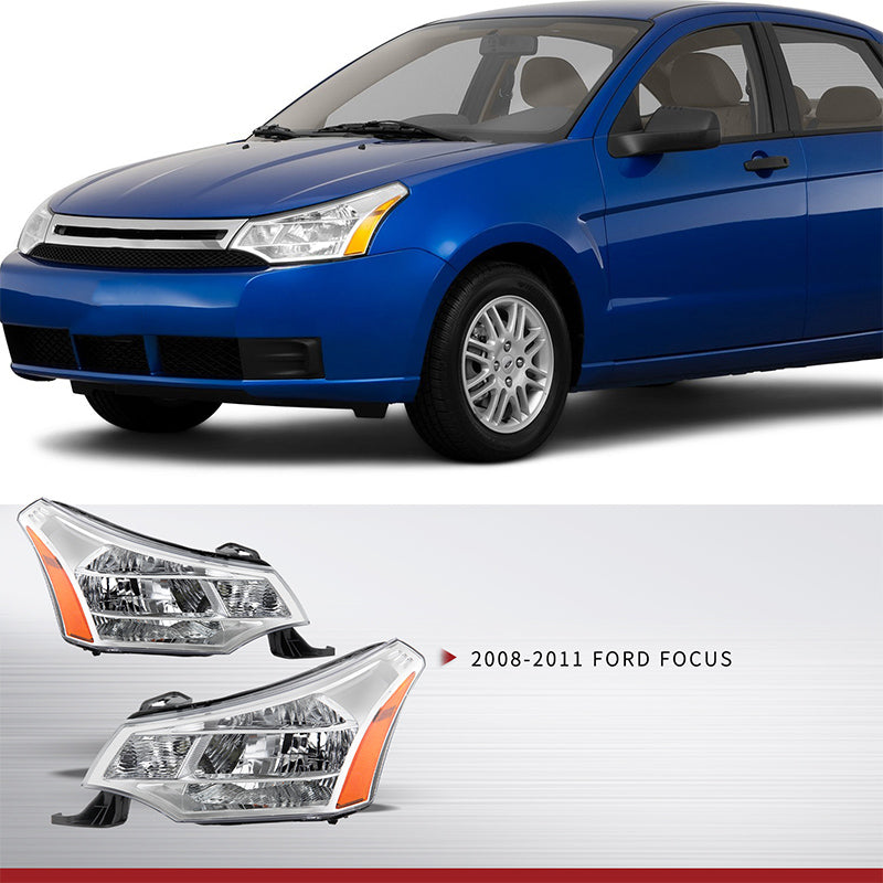 VehicleAid Headlights For 2008-2011 Ford Focus