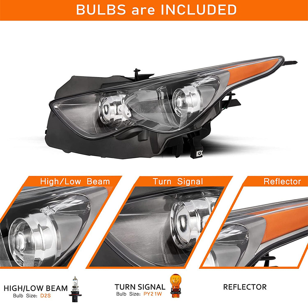 VehicleAid Headlights For 2009-2017 Infiniti FX35