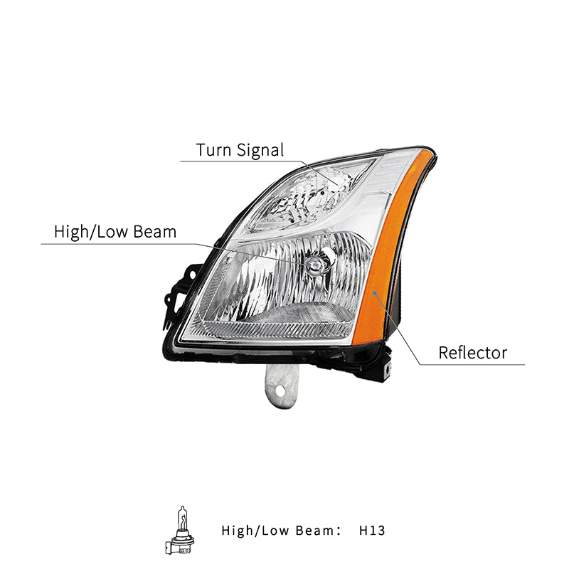 VehicleAid Headlights For 2010-2012 Nissan Sentra