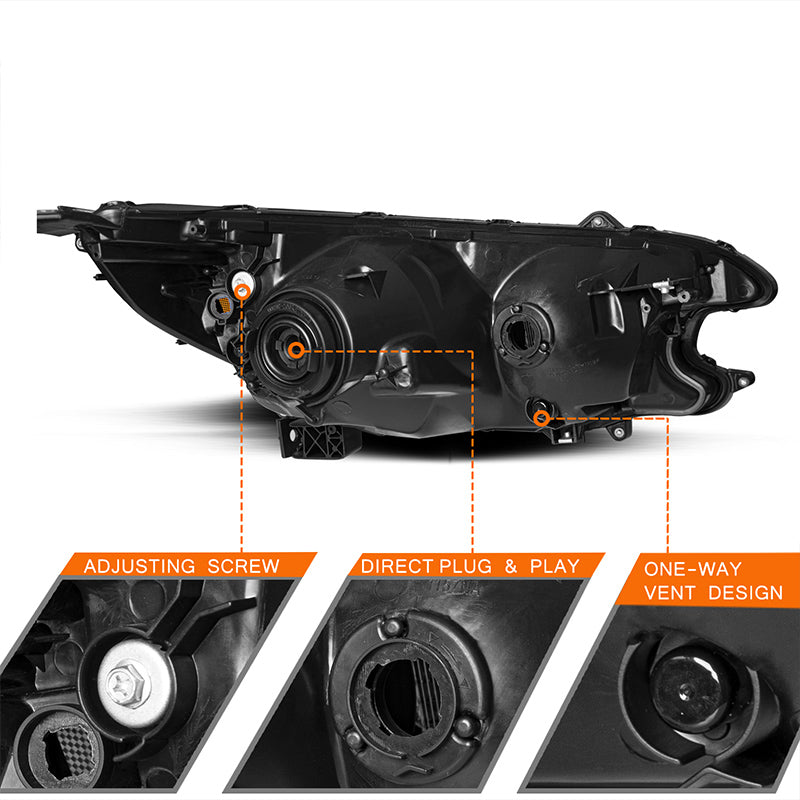 VehicleAid Projector Headlights For 2012-2014 Honda CR-V