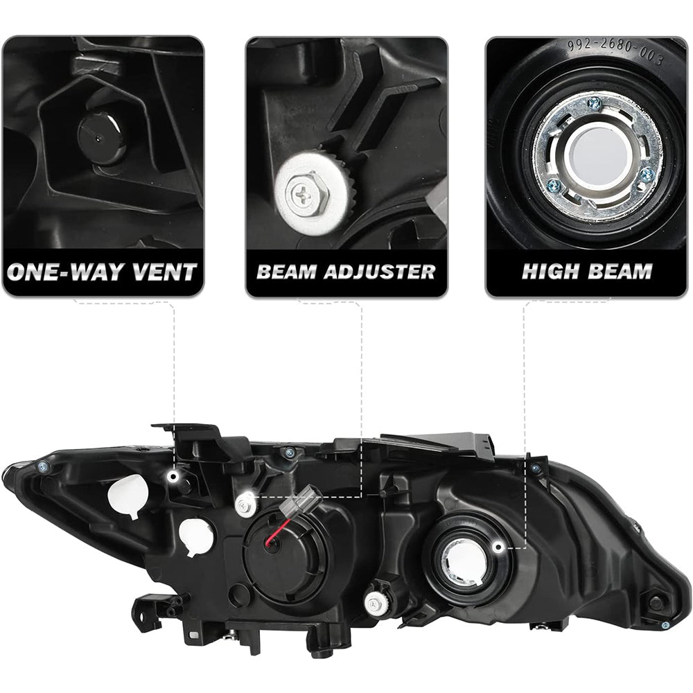 VehicleAid Headlights For 2013-2015 Acura RDX