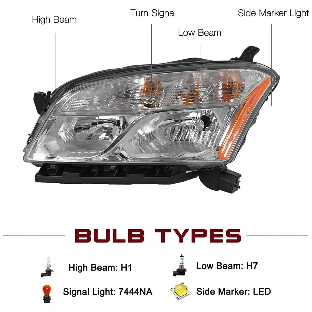 VehicleAid Headlights For 2013-2016 Chevy Trax