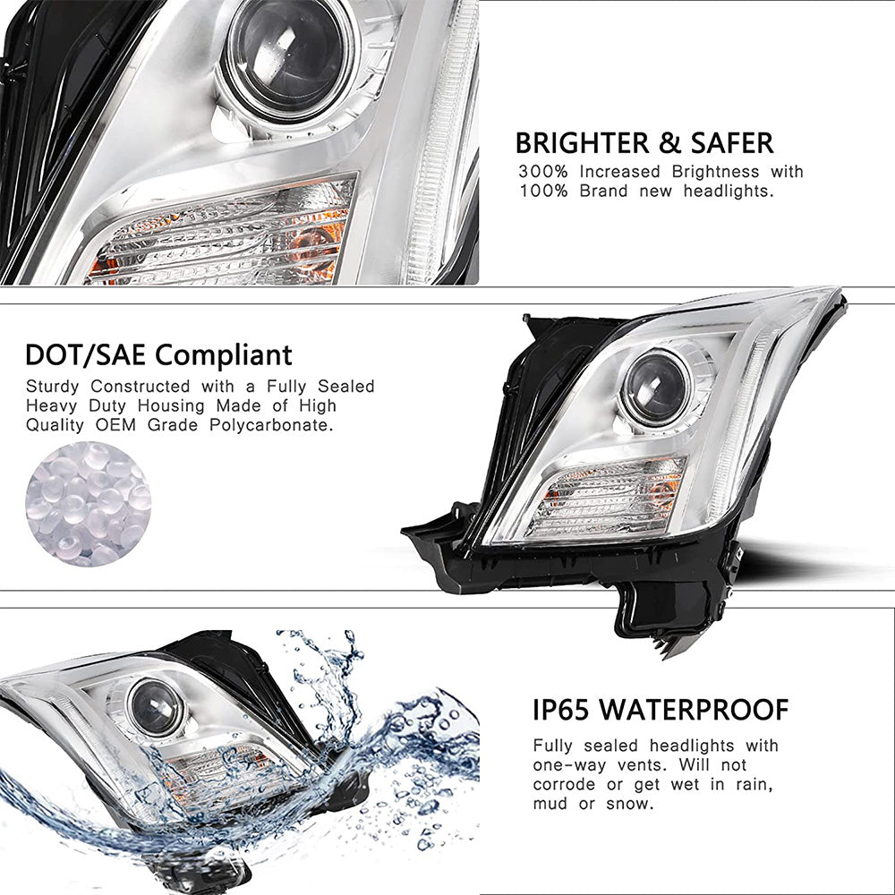 VehicleAid AFS Headlights For 2013-2017 Cadillac XTS