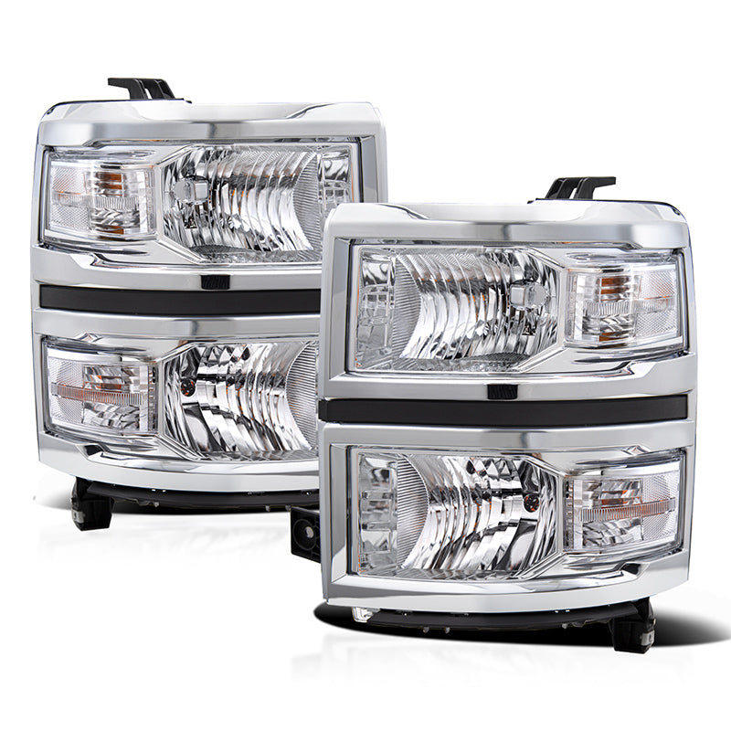 VehicleAid Headlights For 2014-2015 Chevy Silverado 1500 Pickup Truck