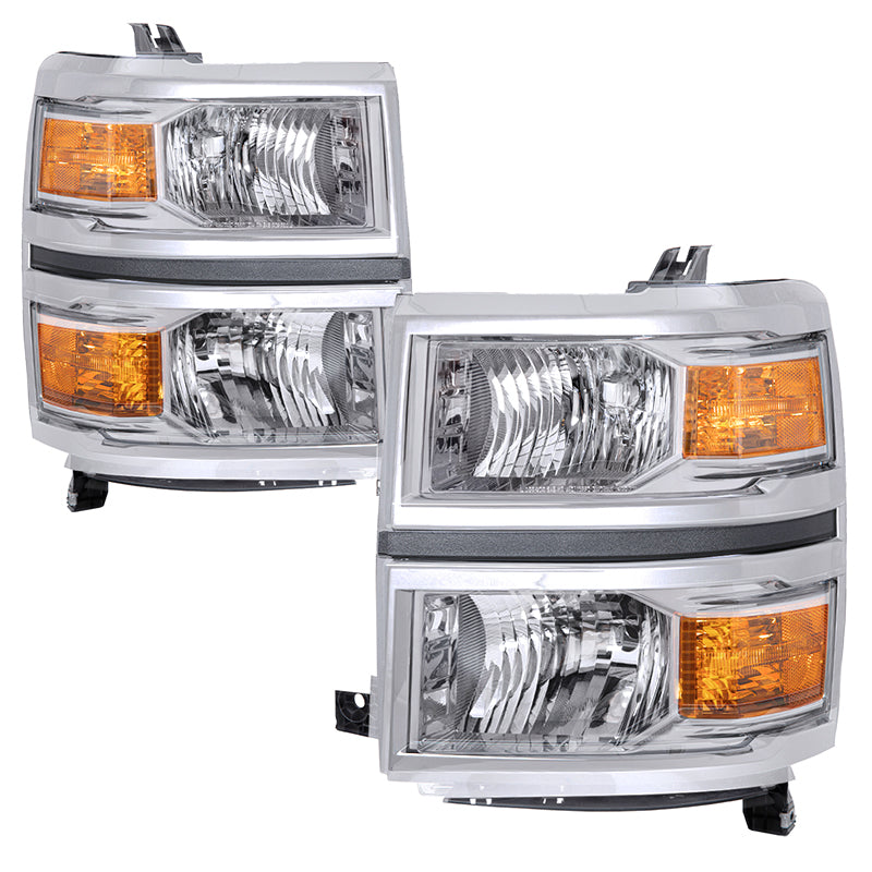 VehicleAid Headlights For 2014-2015 Chevy Silverado 1500 Pickup Truck