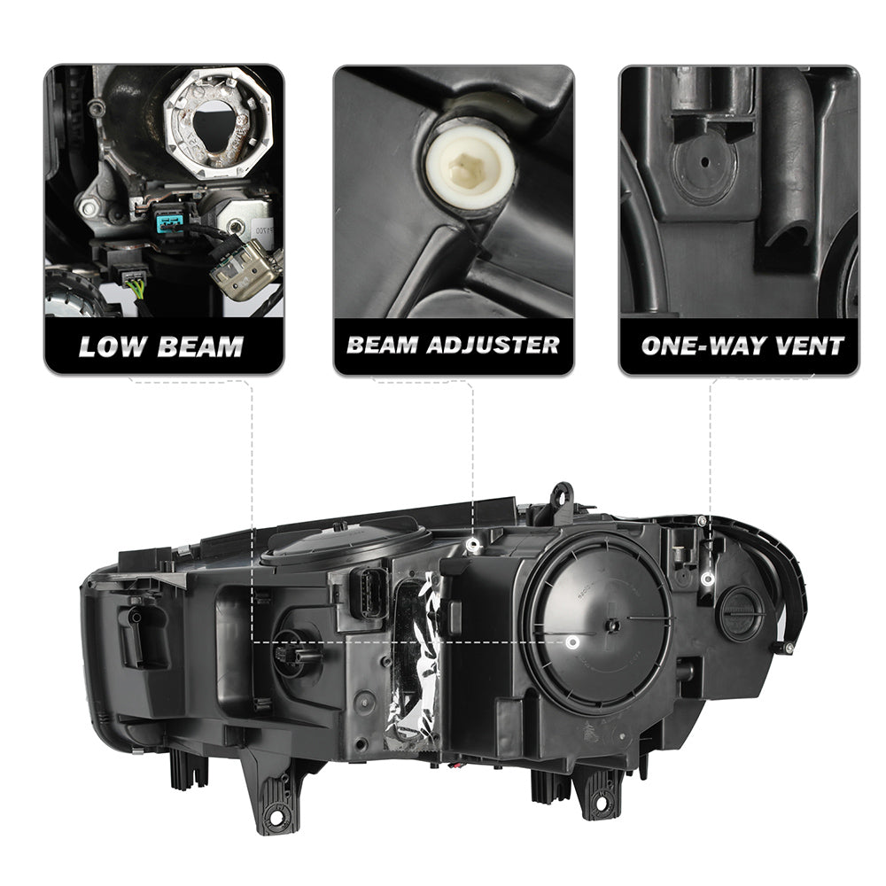 VehicleAid Headlights For 2014-2018 BMW X5