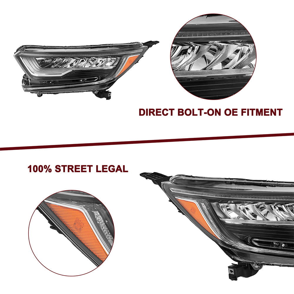 VehicleAid LED Headlights For 2017-2022 Honda CR-V