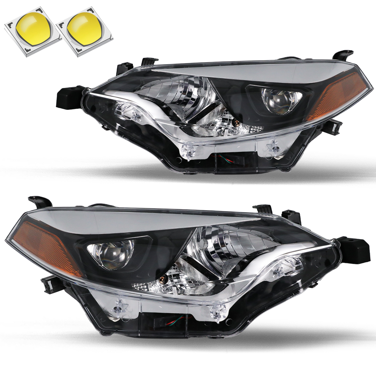 VehicleAid Headlights For 2014-2016 Toyota Corolla