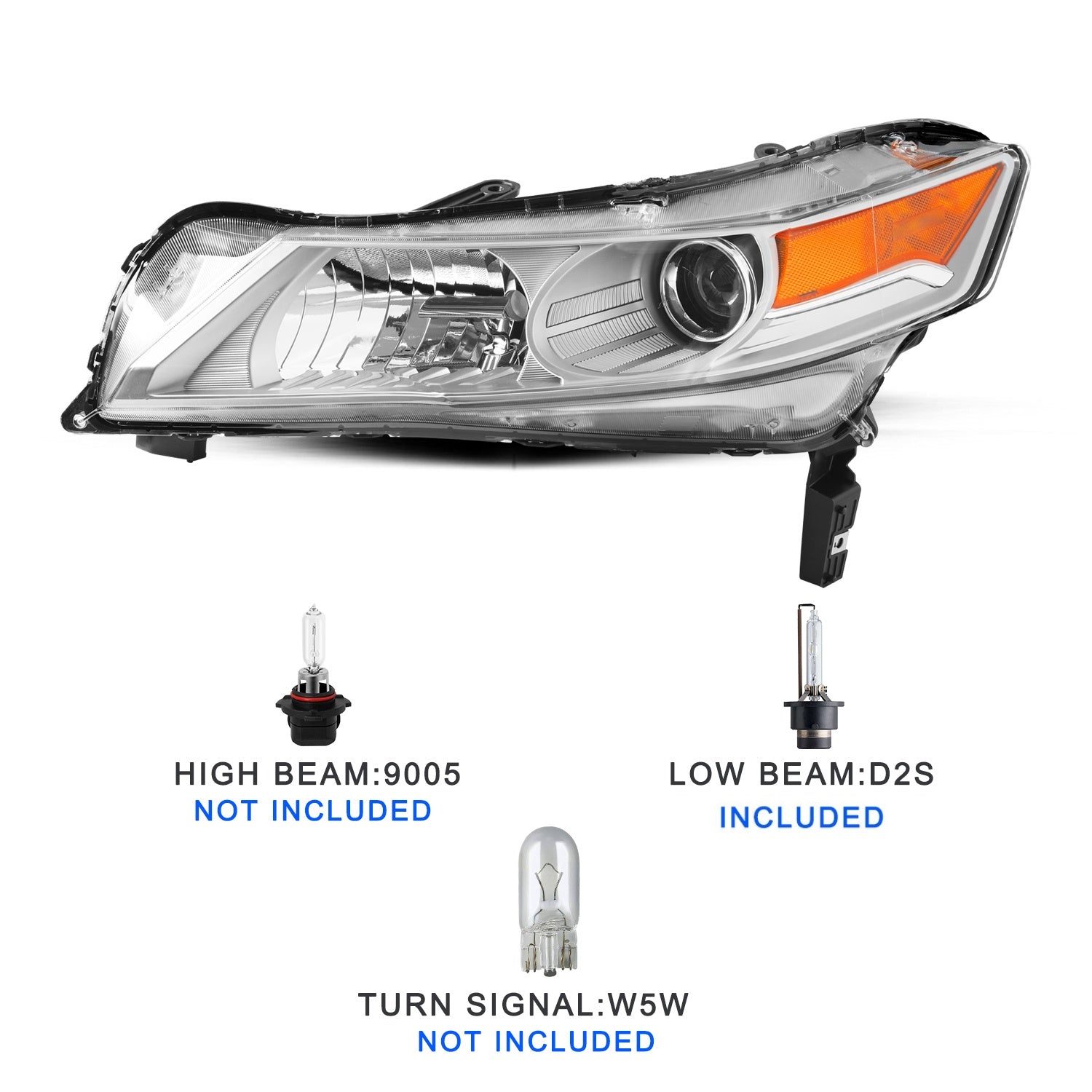 VehicleAid Headlights For 2009-2011 Acura TL
