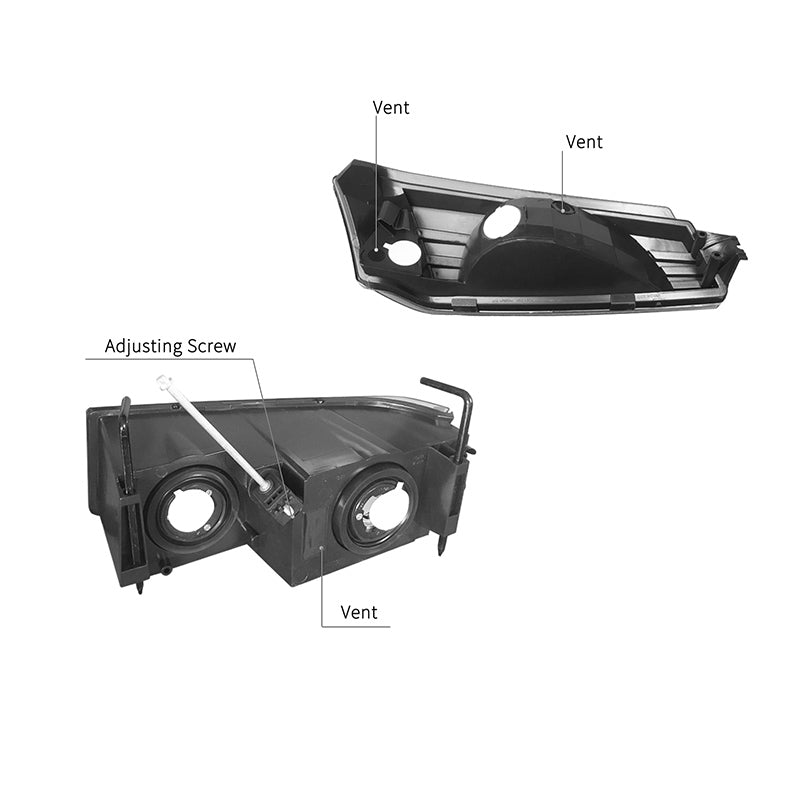 VehicleAid Headlights For 2002-2006 Chevy Avalanche