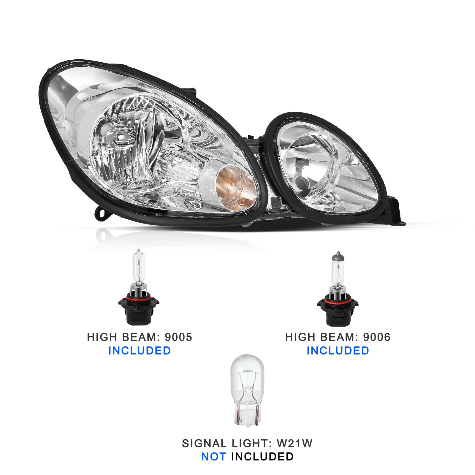 VehicleAid Headlights For 1998-2000 Lexus GS400