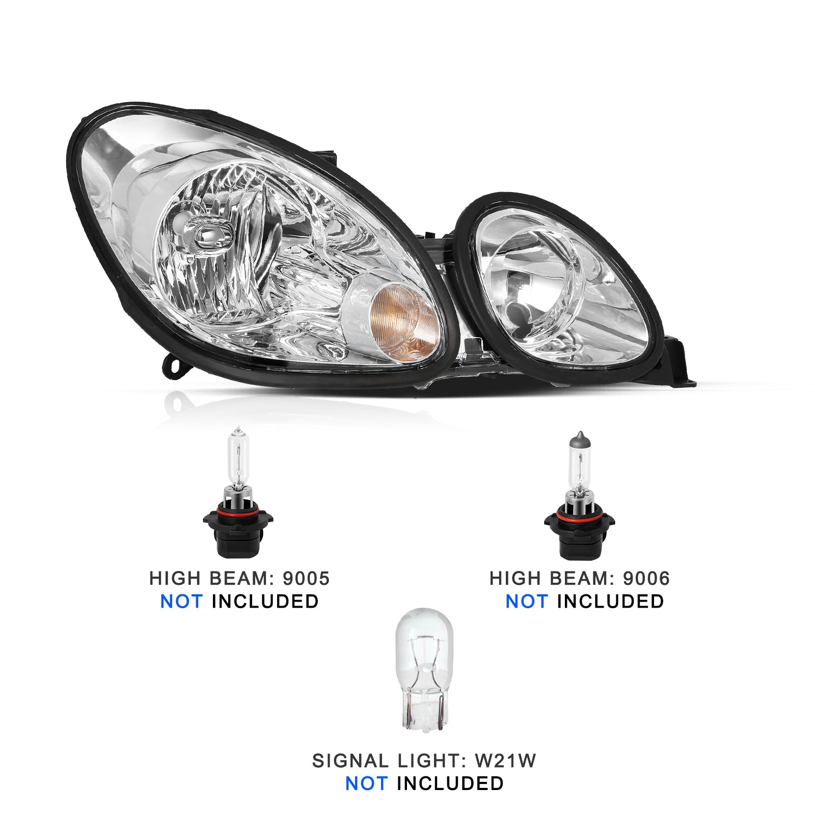VehicleAid Headlights For 1998-2000 Lexus GS400
