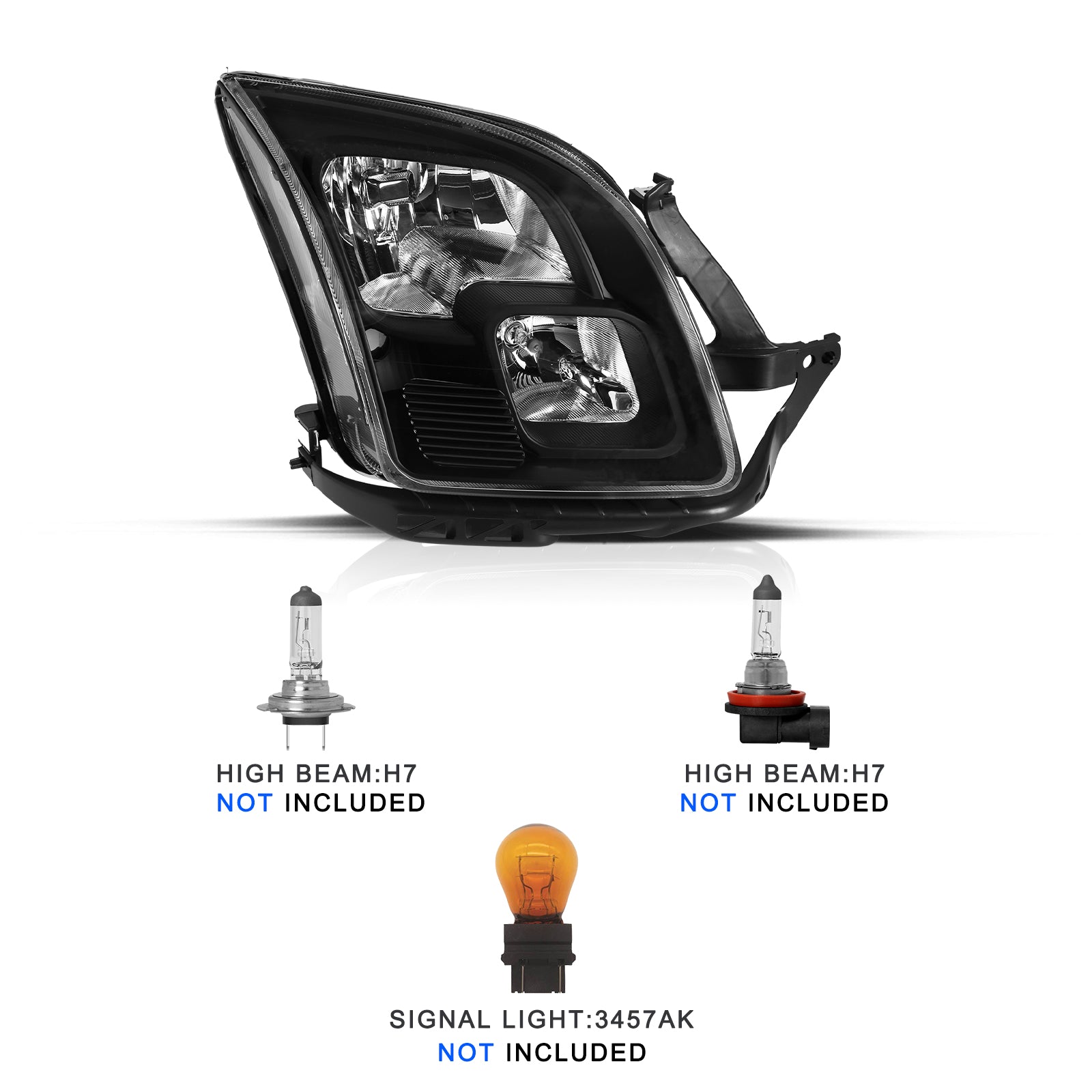 VehicleAid Headlights For 2006-2009 Ford Fusion