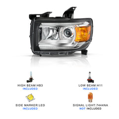 VehicleAid Headlights For 2015-2022 GMC Canyon