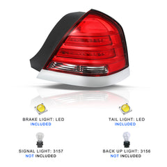 VehicleAid LED Taillights For 1998-2011 Ford Crown Victoria