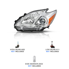 VehicleAid Headlights For 2012-2015 Toyota Prius
