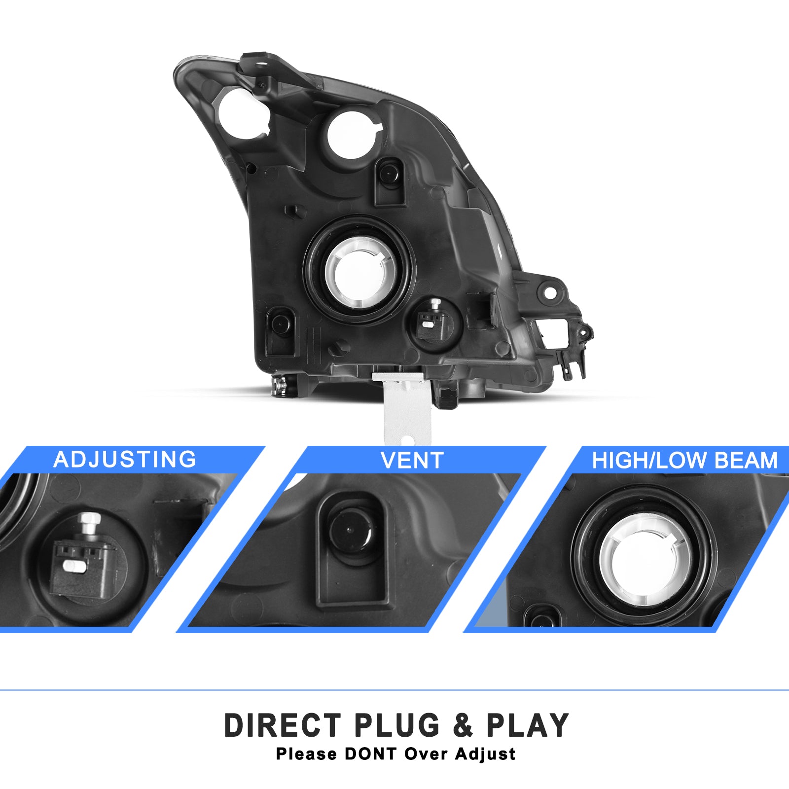 VehicleAid Headlights For 2010-2012 Nissan Sentra